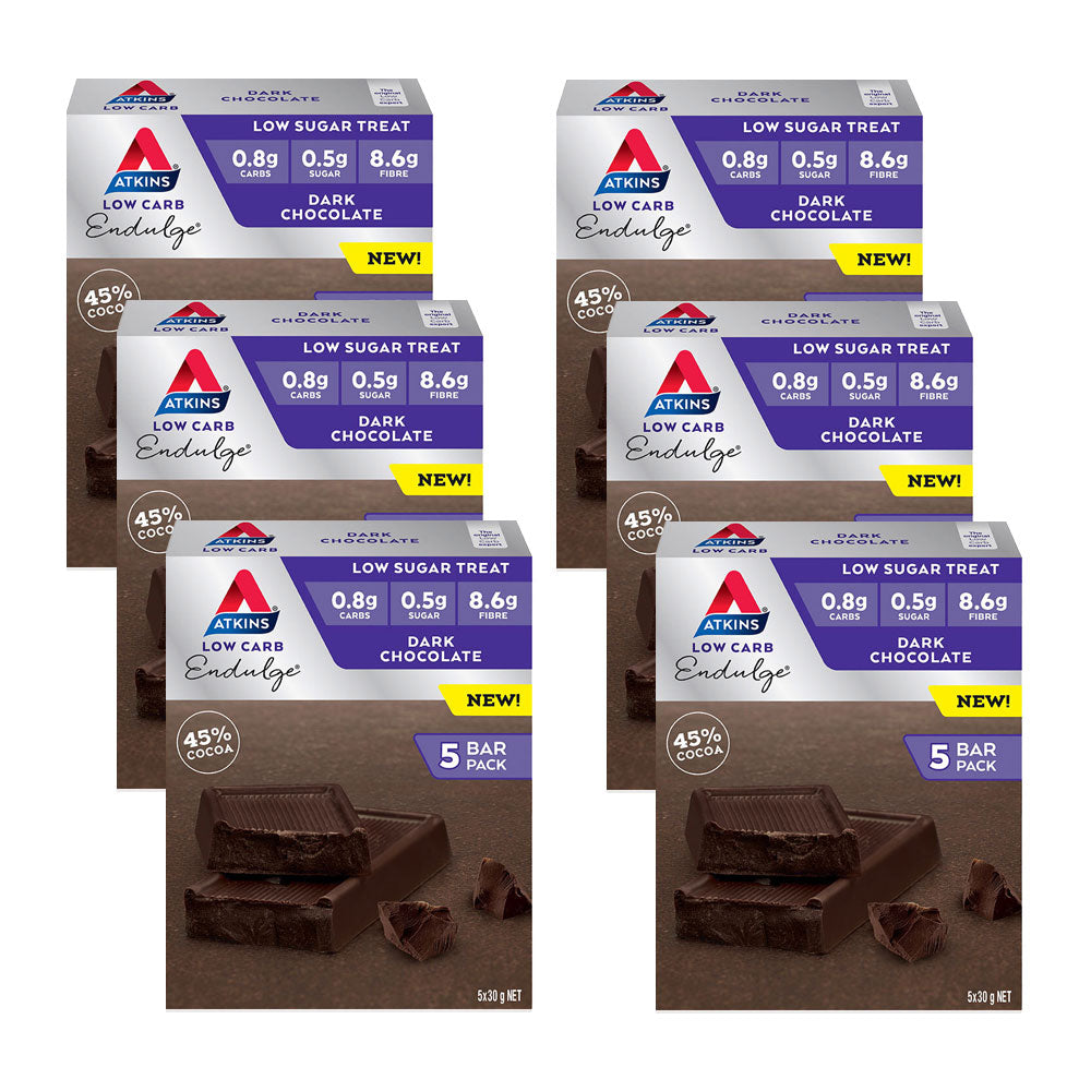 105578-6x-5pc-atkins-30g-endulge-low-carb-dark-chocolate-snack-bar