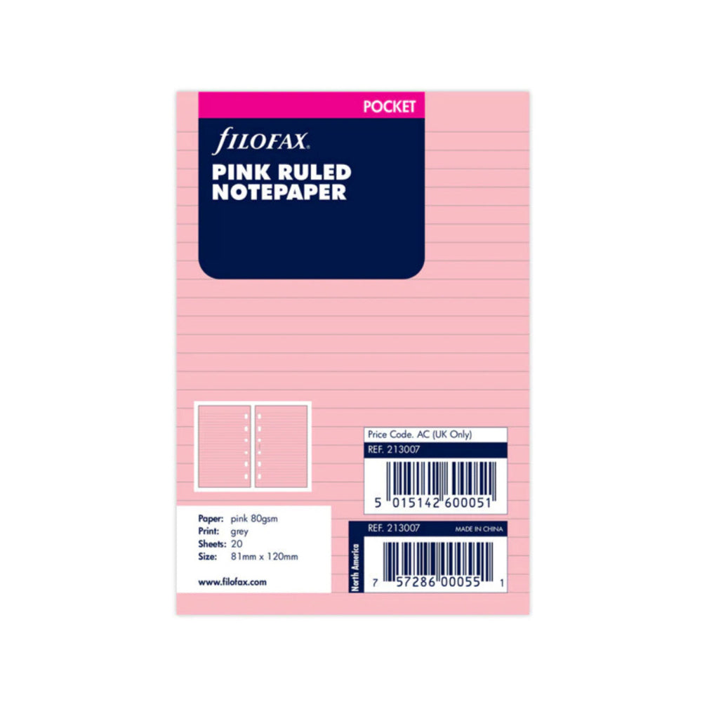 108820-20pc-filofax-12cm-pocket-refill-ruled-notepaper-pink