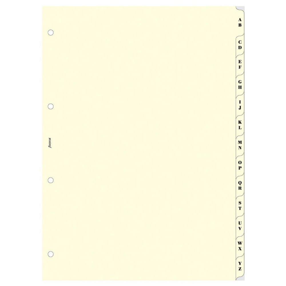 108438-filofax-a4-index-a-z-filler-2-letters-tab-memo-file-organiser-cream