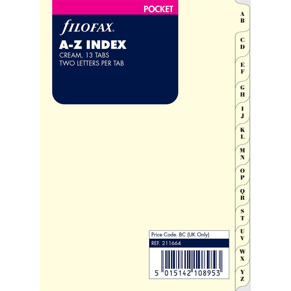 108790-filofax-pocket-a-z-index-13-tabs-refill-pack-organiser-cream