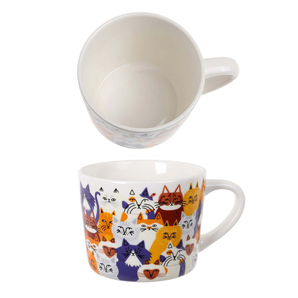 51093-wiltshire-clowder-of-cats-new-bone-china-mug-400ml