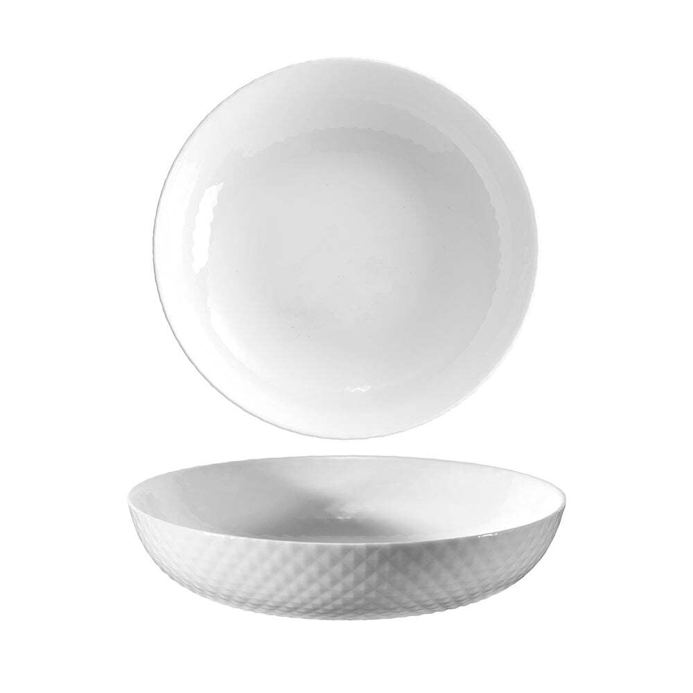 51085-wiltshire-diamond-white-glass-textured-flat-bowl-20cm