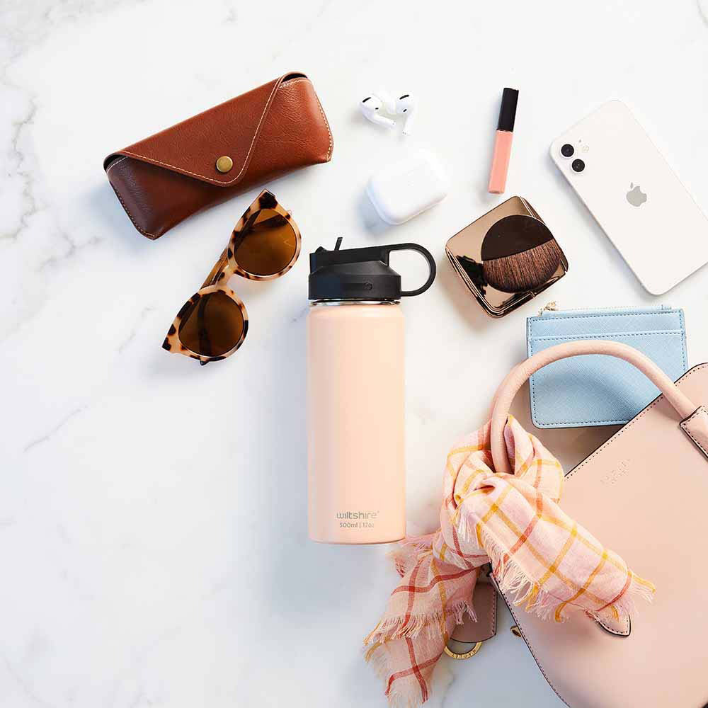 48178-wiltshire-insulated-wide-stainless-steel-drinking-water-bottle-peach-500ml