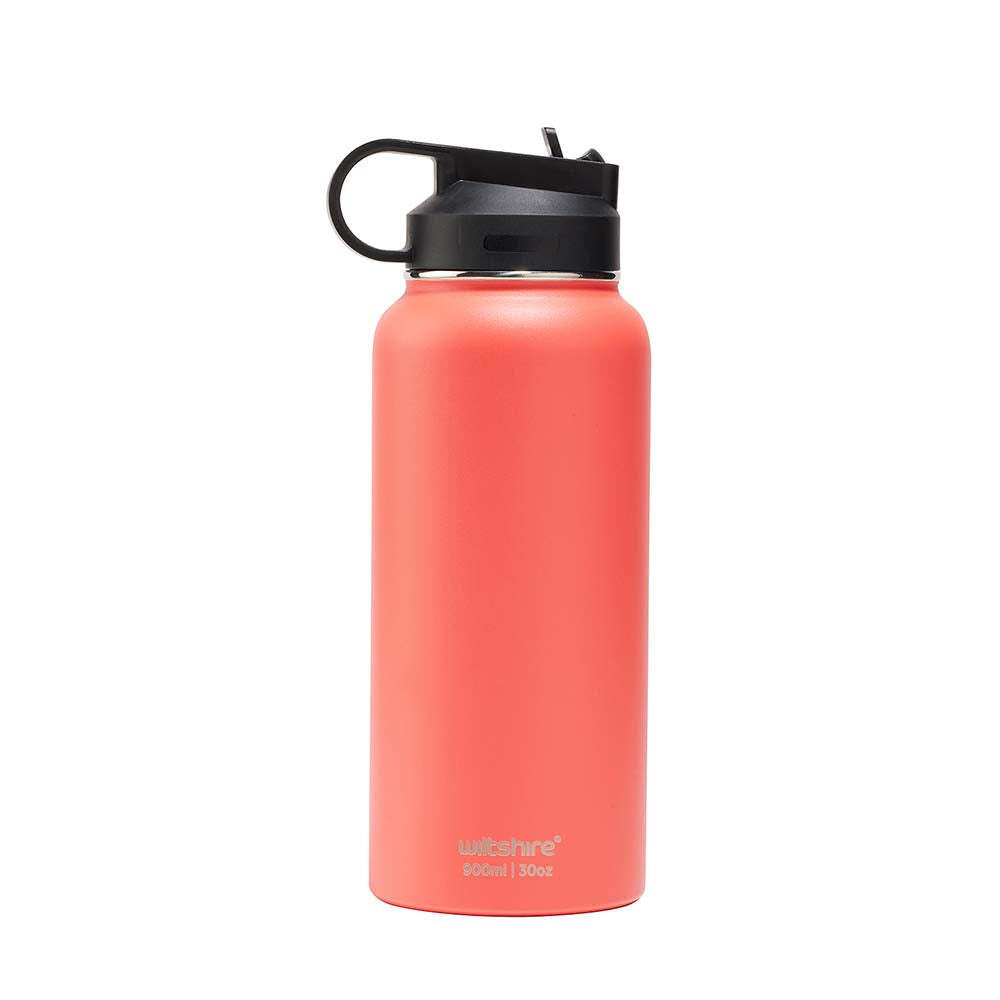 48182-wiltshire-insulated-reusable-stainless-steel-bottle-coral-900ml
