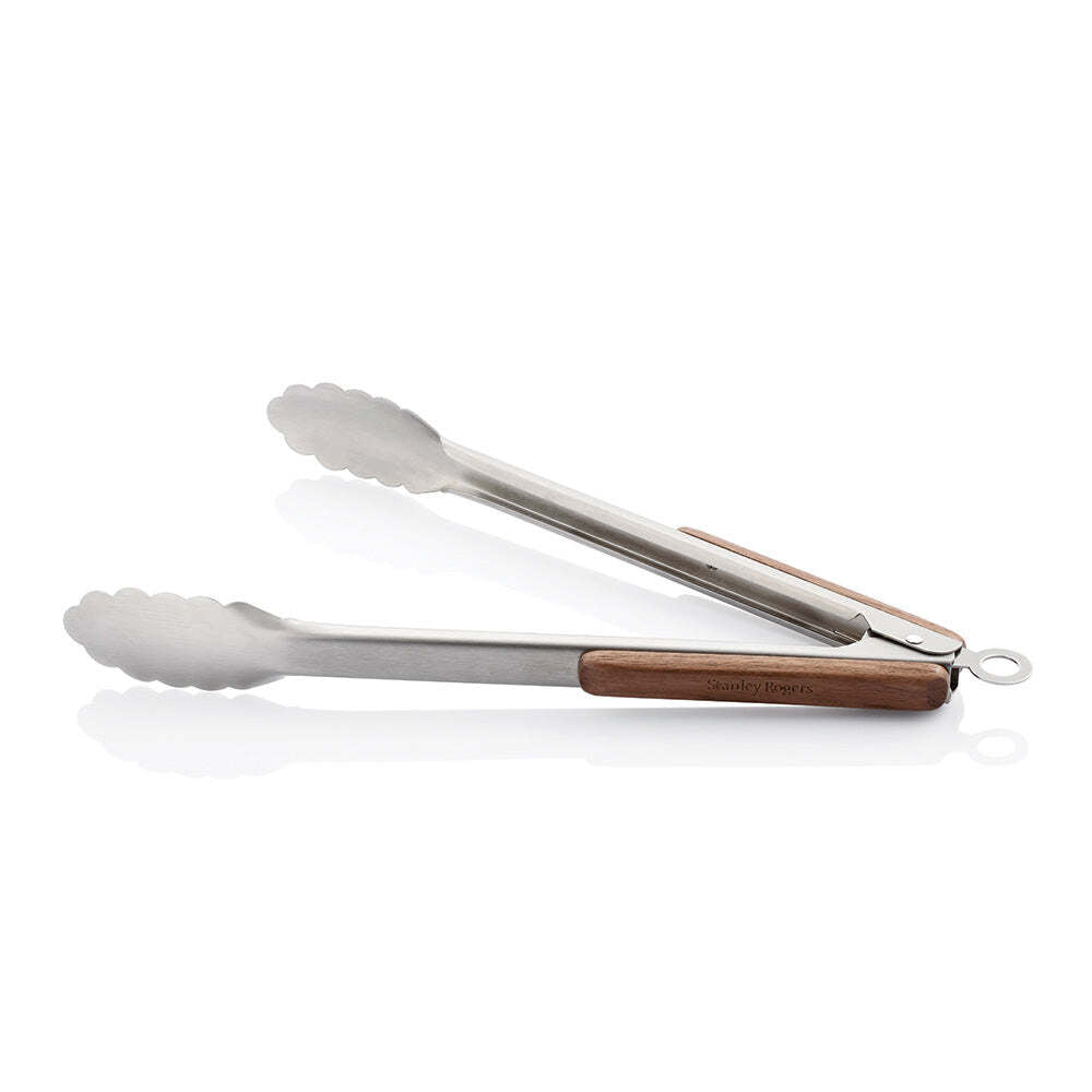 44045-stanley-rogers-black-walnut-stainless-steel-tongs-30cm