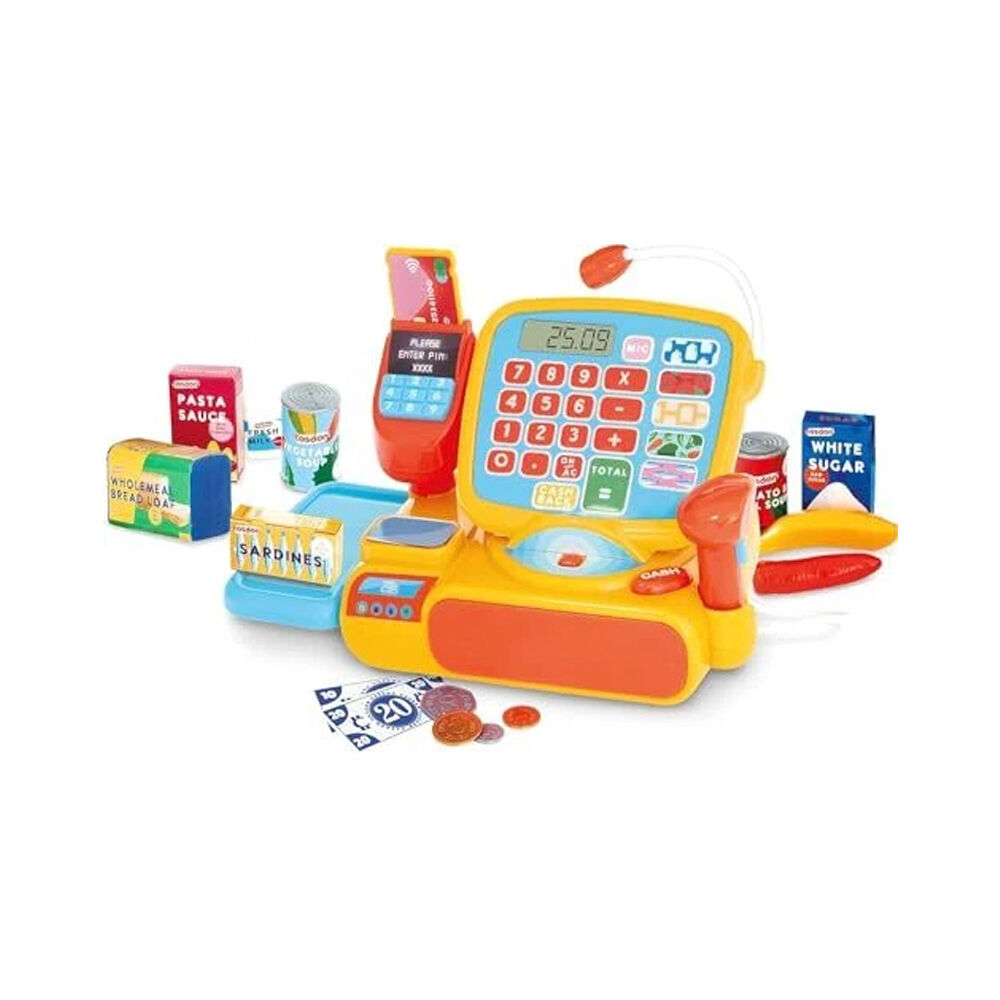 Casdon Kids 3y+ Cash Register Pretend Play Toy Supermarket Checkout Till