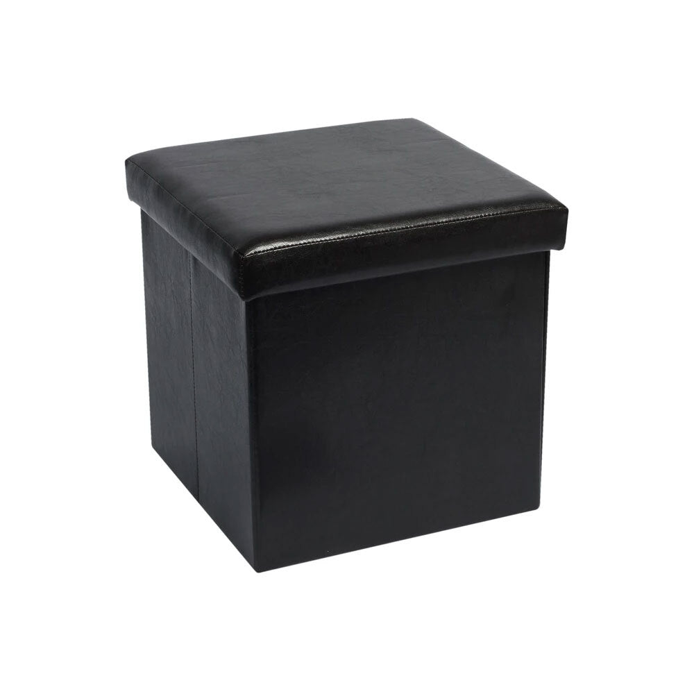82777-vistara-folding-storage-ottomon-faux-leather-finish-black-38x38x37cm