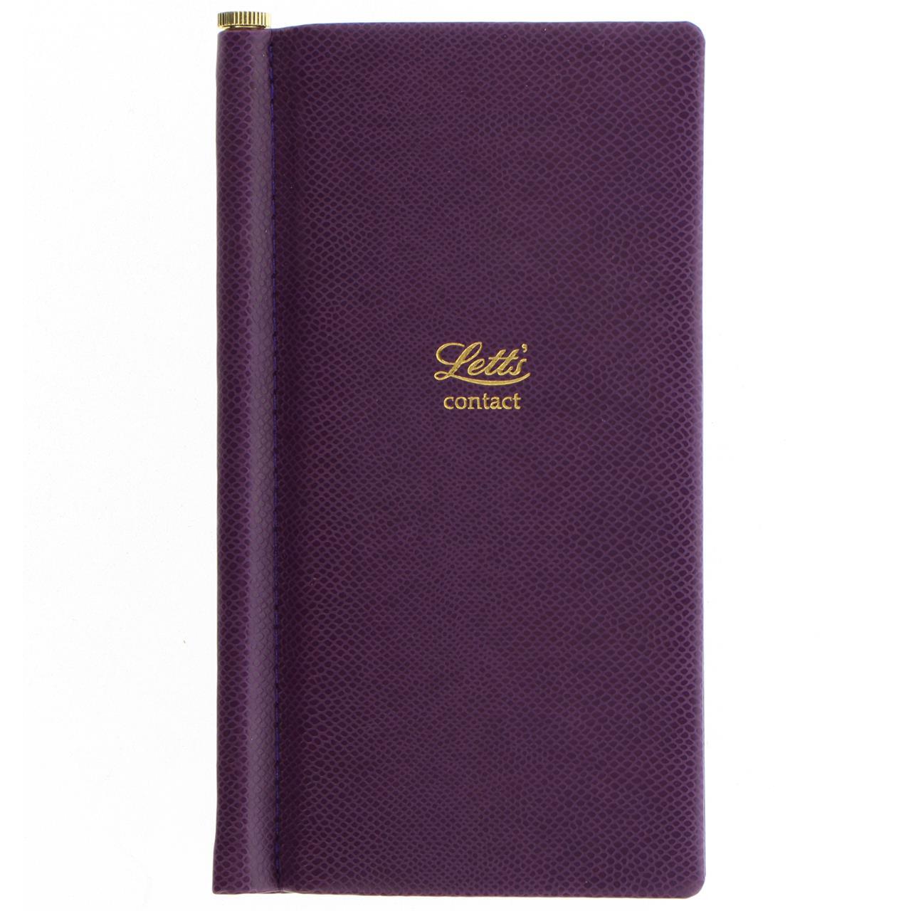 101741-letts-legacy-slim-address-book-purple-home-office-stationery