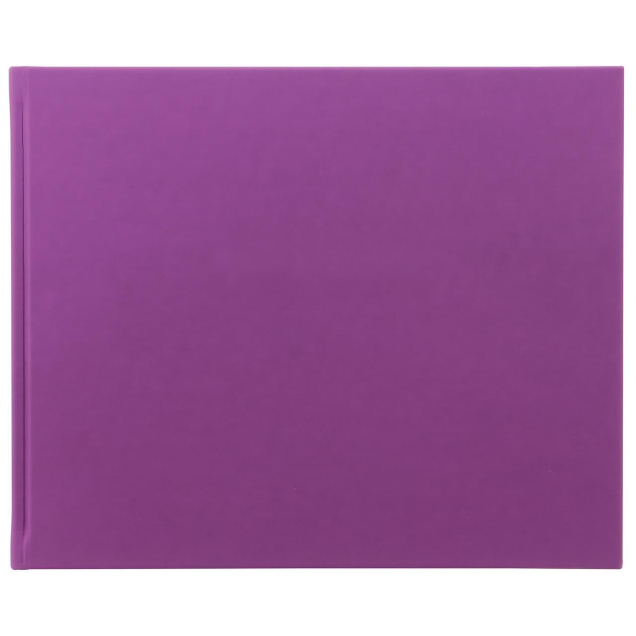 119847-letts-dazzle-quarto-blank-guest-book-landscape-purple-home-stationery