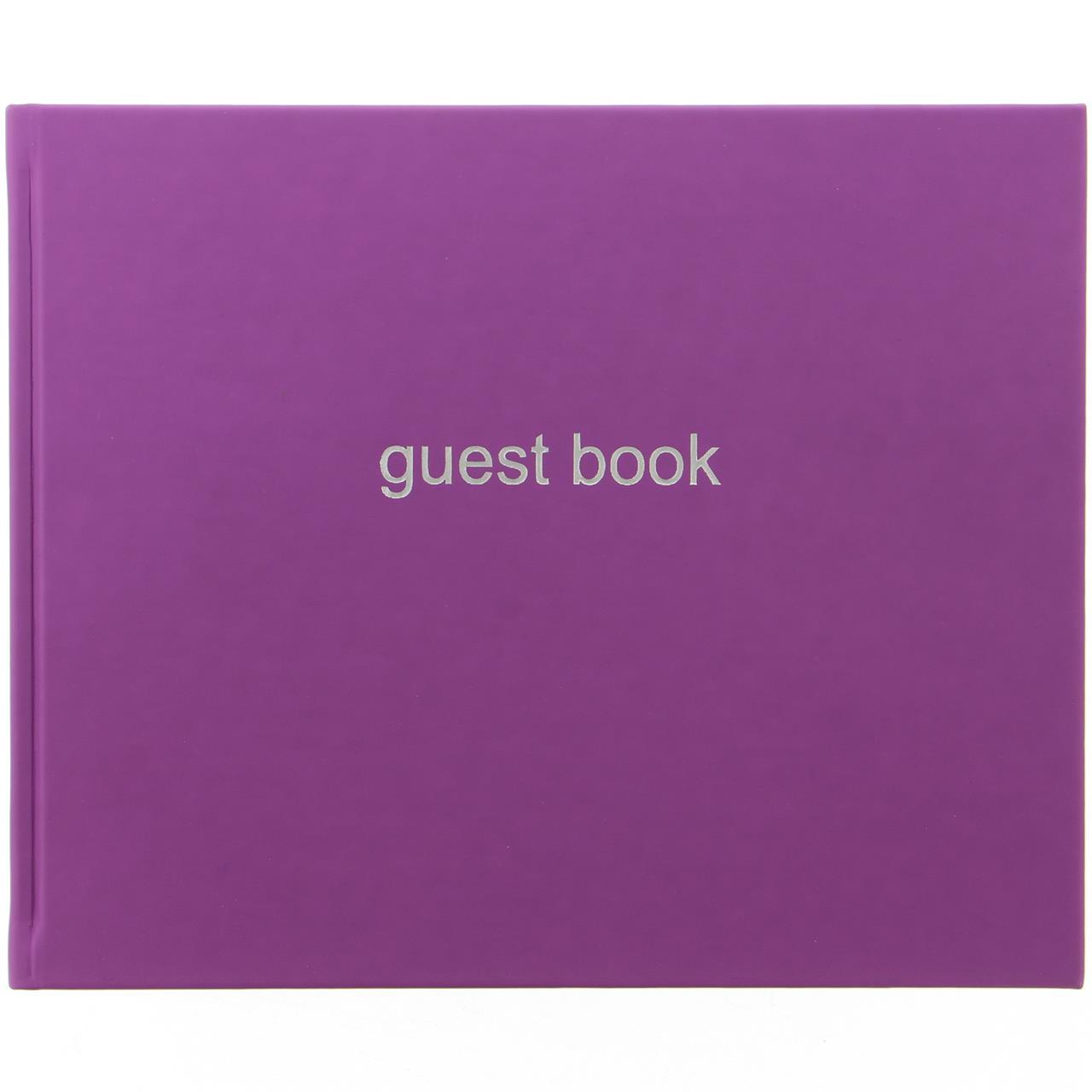 101764-letts-dazzle-quarto-lined-guest-book-landscape-purple-home-stationery