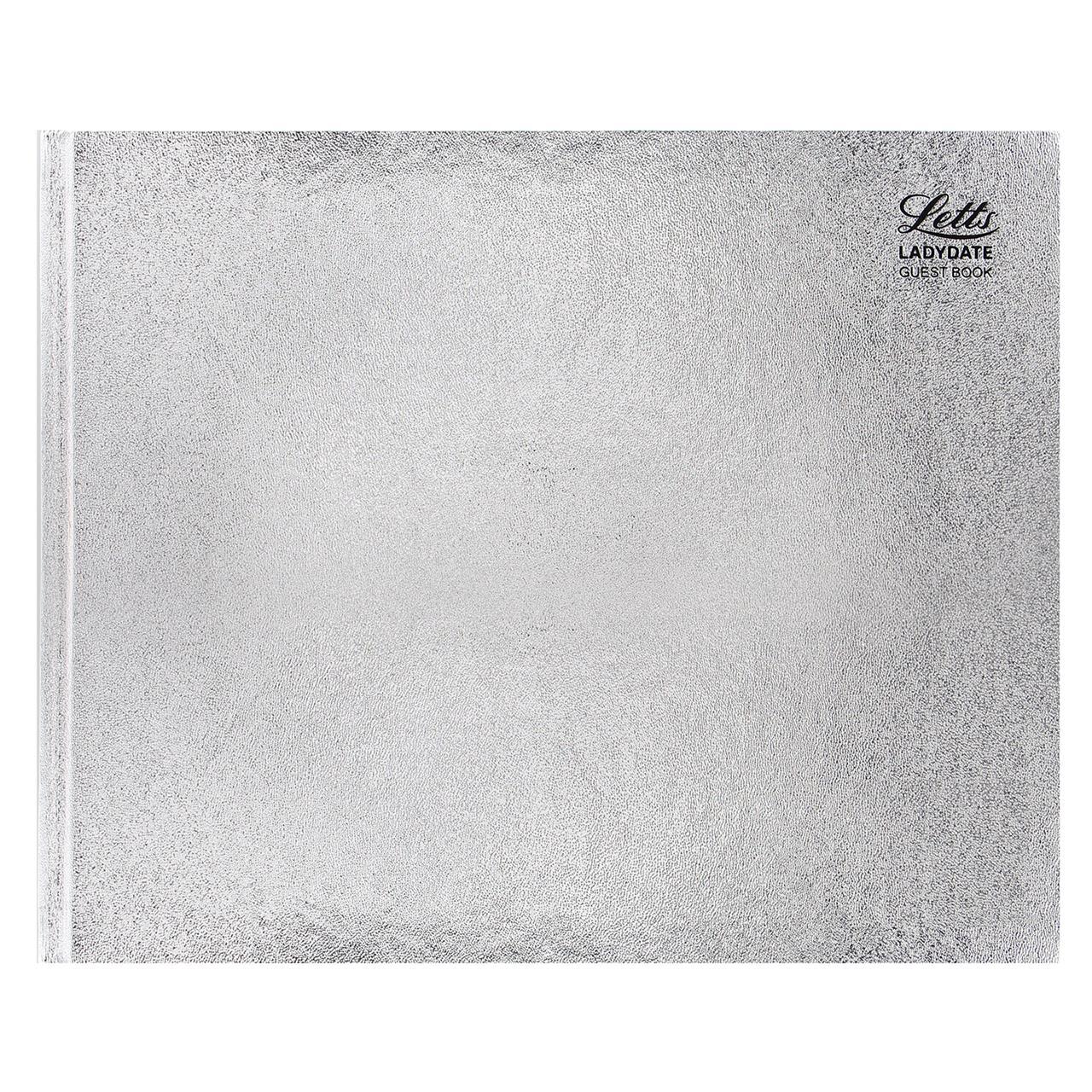 117288-letts-ladydate-quarto-guest-book-landscape-silver-home-office-stationery