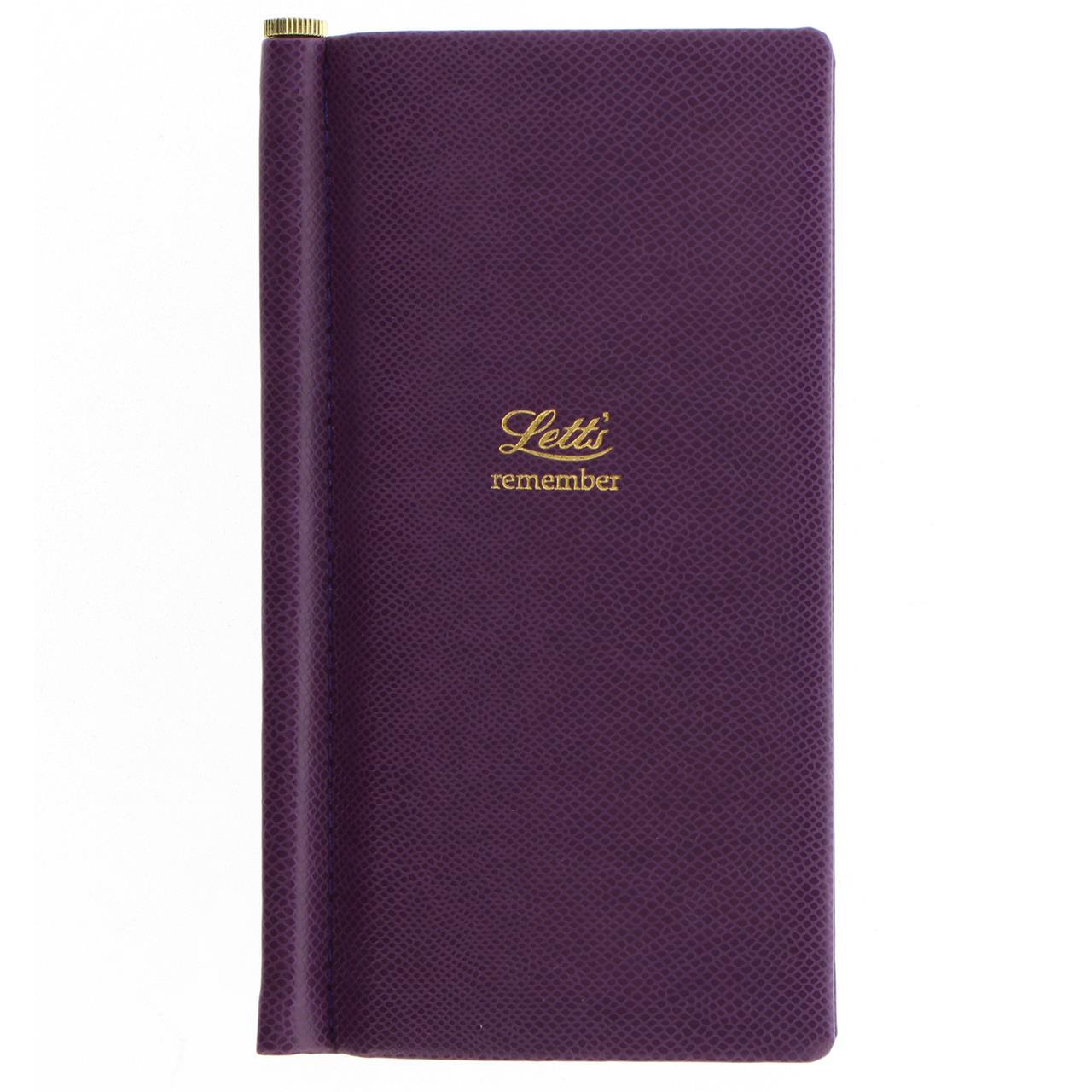 101734-letts-legacy-slim-password-book-purple-home-office-stationery