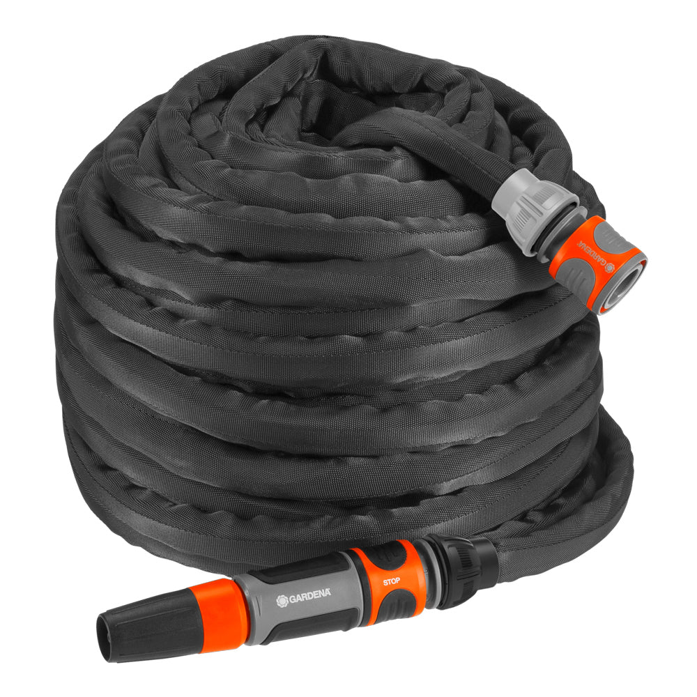 Gardena Liano Textile Fabric Covered Garden Watering Hose 30m Set