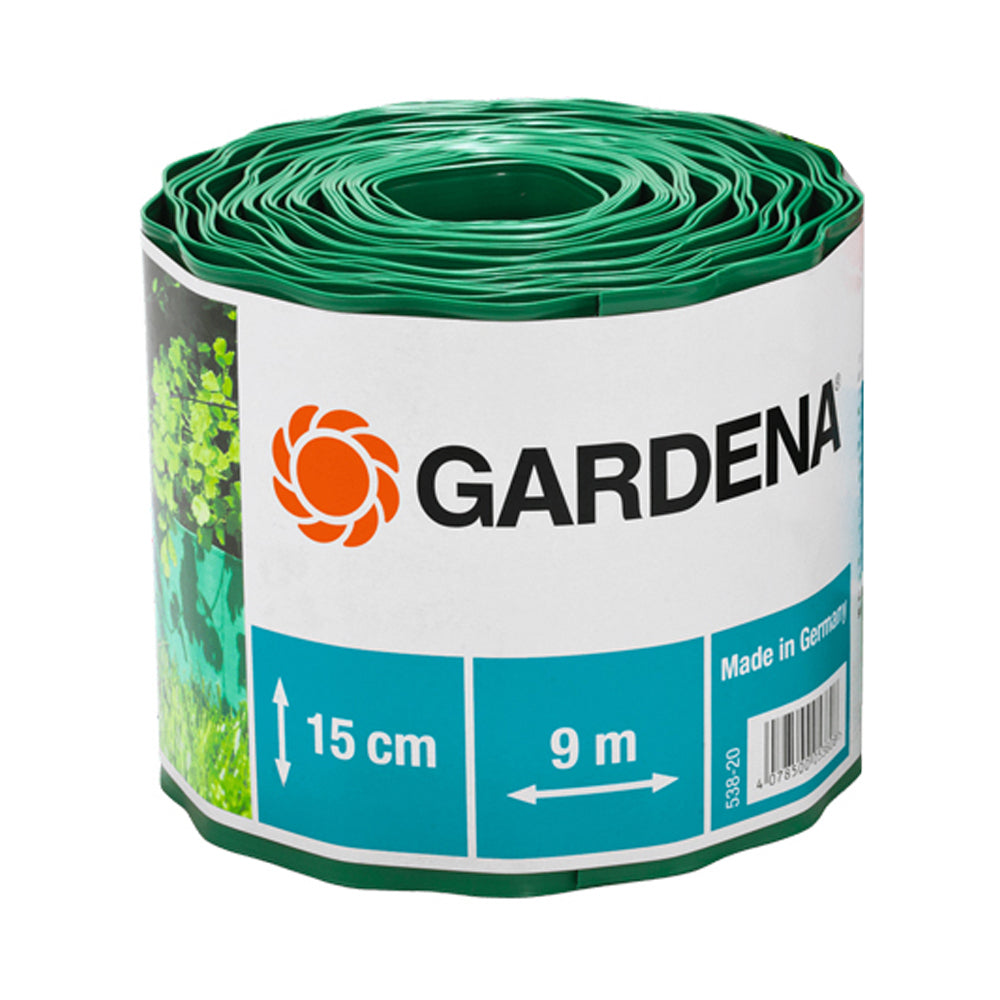 900847101-gardena-plastic-outdoor-garden-bed-decorative-edging-15cm-x-9m-green