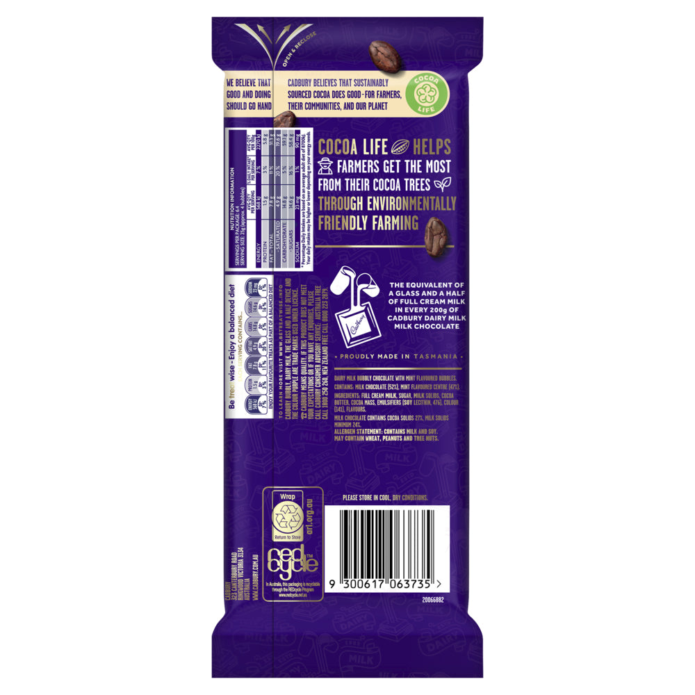4052554-11pc-cadbury-bubbly-mint-160g-chocolate-confectionery