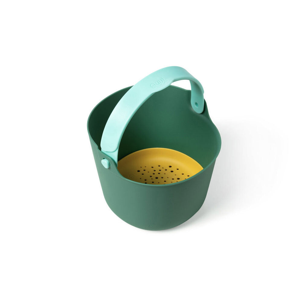 173021-quut-bucki-beach-sand-bucket-sieve-kids-childrens-toy-garden-green-0m