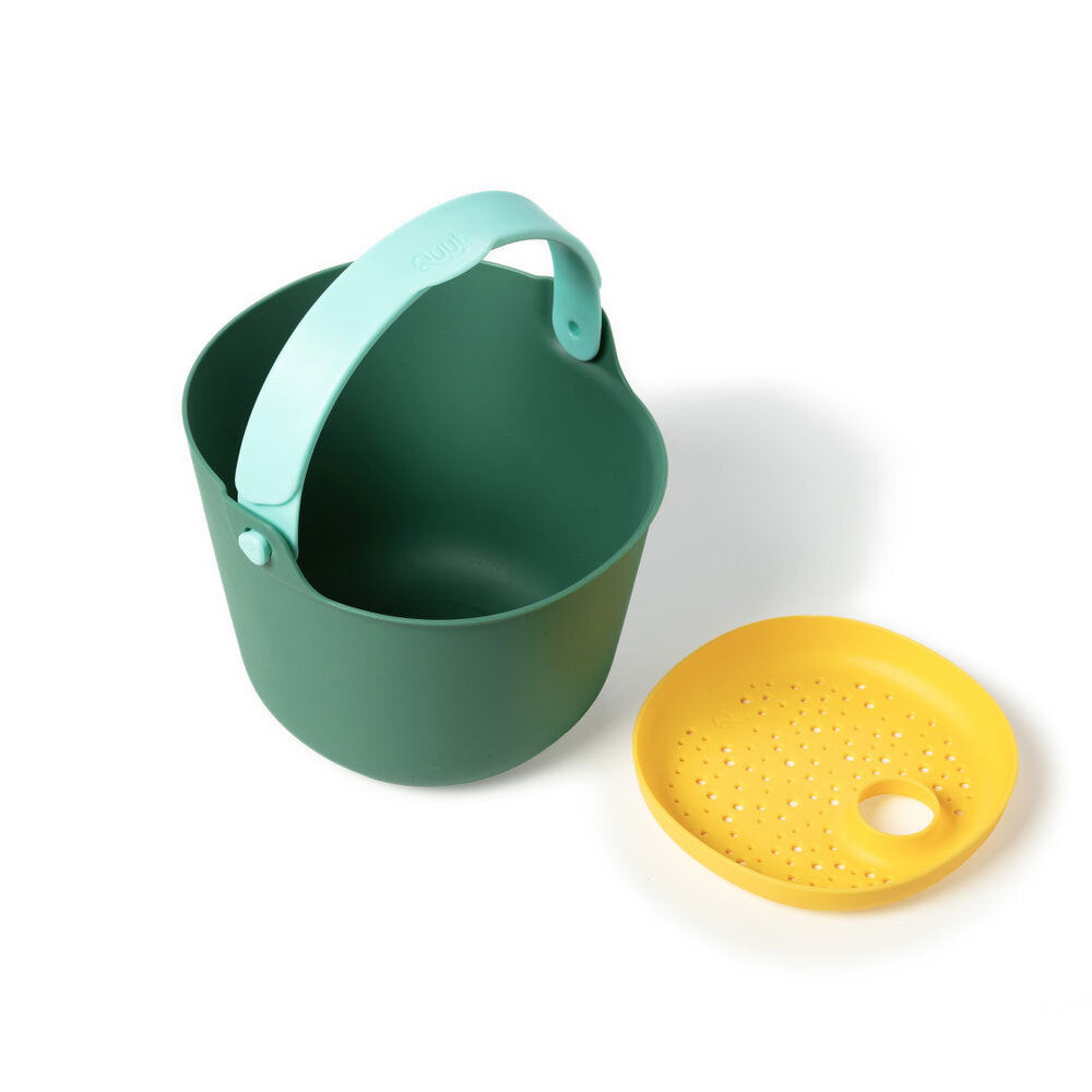 173021-quut-bucki-beach-sand-bucket-sieve-kids-childrens-toy-garden-green-0m