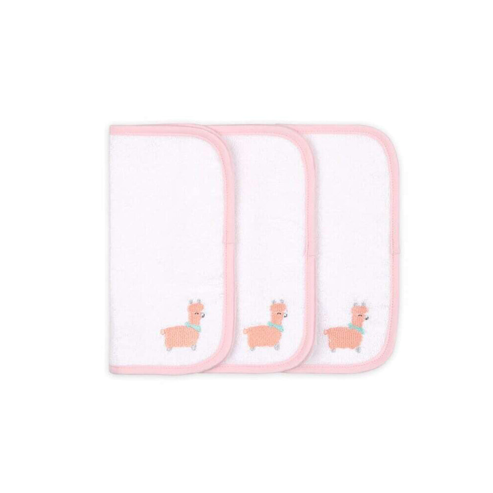 3284wc3-3pc-little-haven-baby-infant-cotton-washcloths-llama-25cm-white