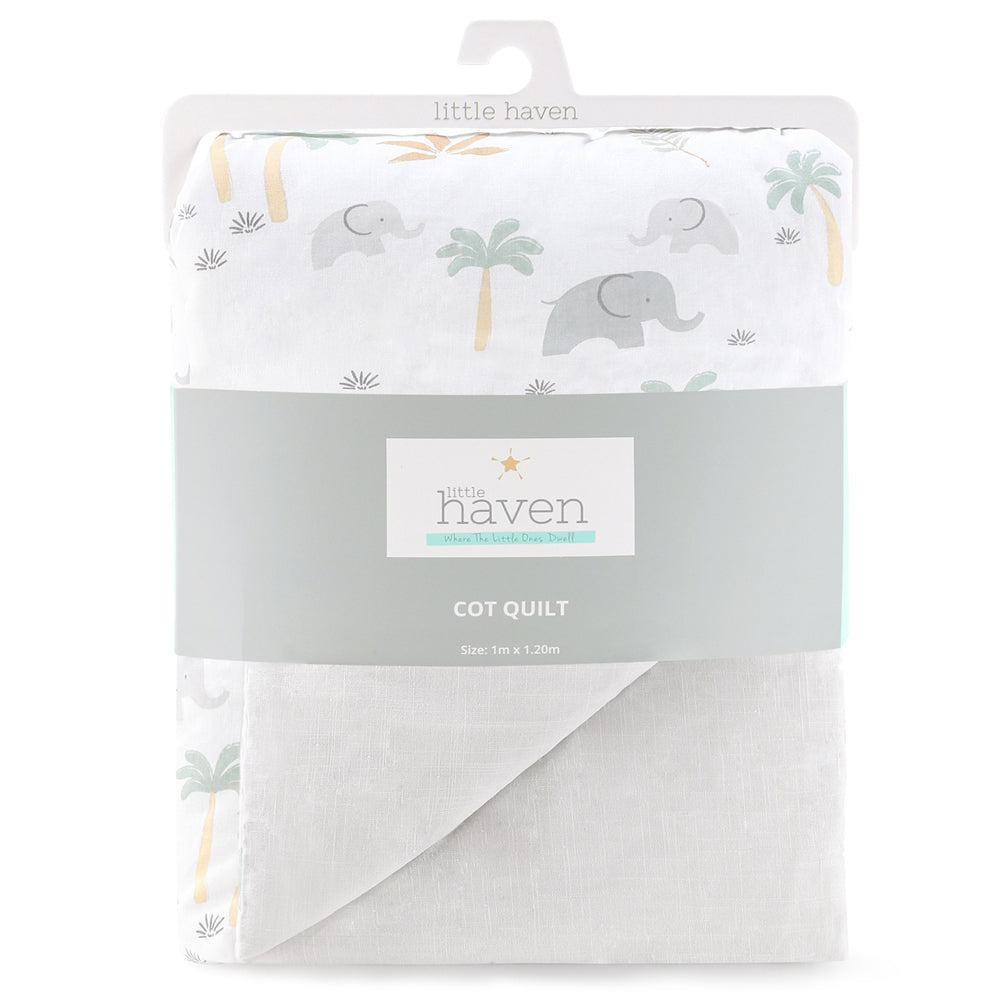 3282qt-2-little-haven-baby-infant-reversible-cot-quilt-elephant-120cm