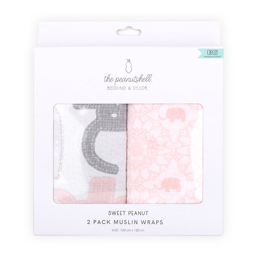 1435wr2-2pc-the-peanutshell-120cm-cotton-sweet-peanut-muslin-wrap