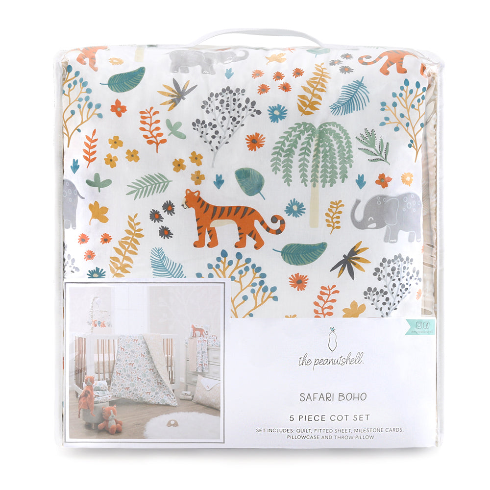 1810bs5-5pc-the-peanutshell-safari-boho-cotton-cot-bedding-sheet-set