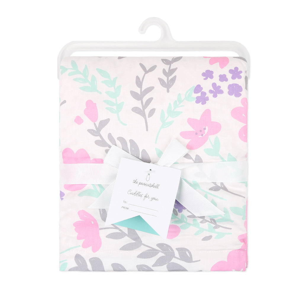 1726bl-the-peanutshell-101cm-cotton-nursery-blanket-pink-floral