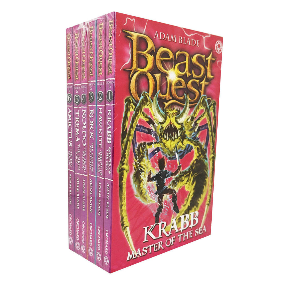 6pc Promotional Beast Quest Series 5 Book Collection Set 8-12Y+