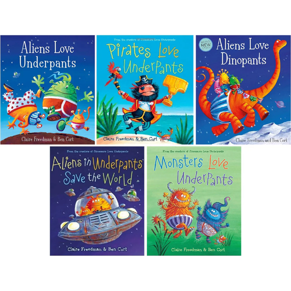 5pc Promotional Dinosaurs Love Underpants Children's Book Pack 0Y+