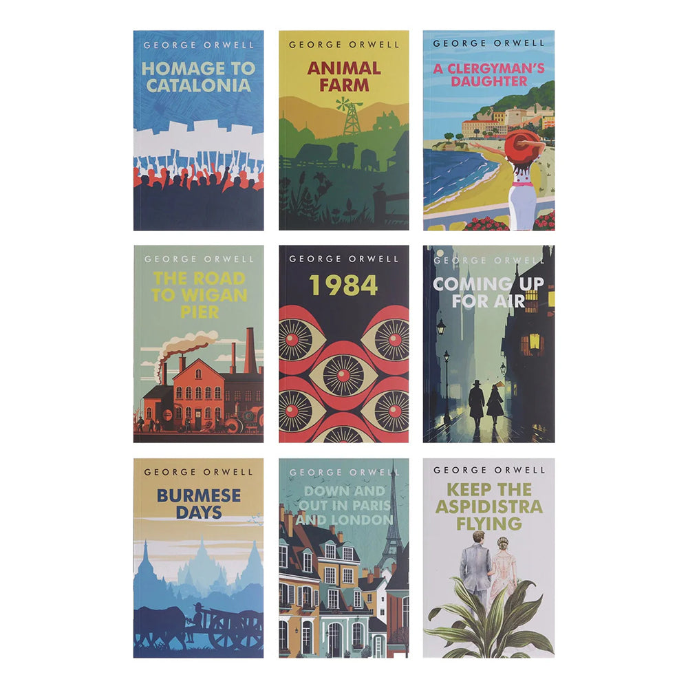 9pc Wilco The Complete Works Of George Orwell Paperback Book Collection Set 16Y+