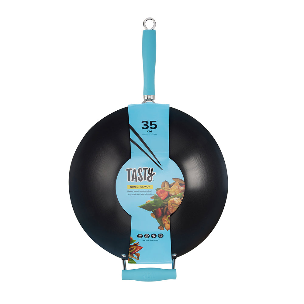 49567-tasty-carbon-steel-non-stick-wok-kitchen-cookware-round-35cm-blue