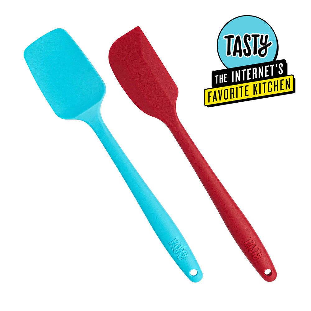 49562-2pc-tasty-non-stick-silicone-spatula-baking-utensil-set-red-blue
