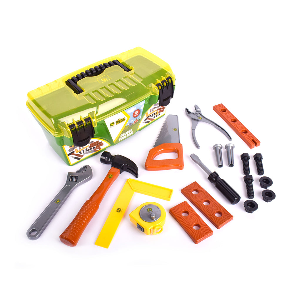 320974-18pc-john-deere-deluxe-tool-box-w-carry-handle-two-locking-snaps-toy-3y