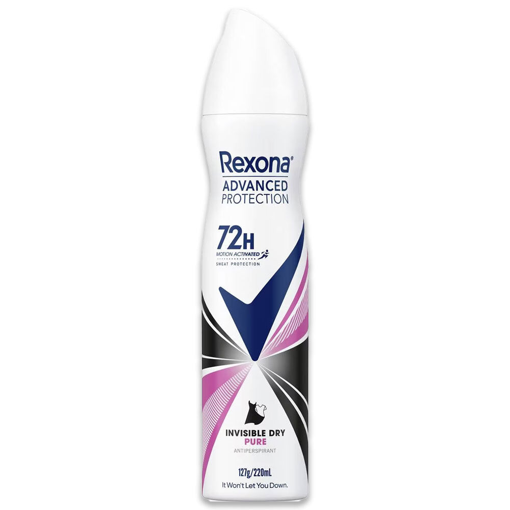 6x Rexona Women's Advanced Protection Invisible Pure Antiperspirant 220ml
