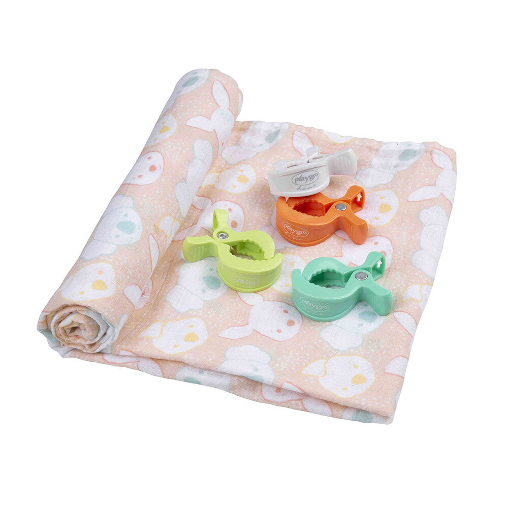 6988580-playgro-fauna-friends-muslin-swaddle-and-pram-clips-0m