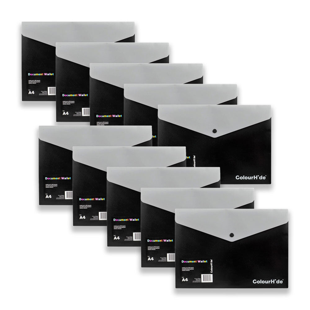 1002402j-10pc-colourhide-a4-document-wallet-envelope-rectangle-black