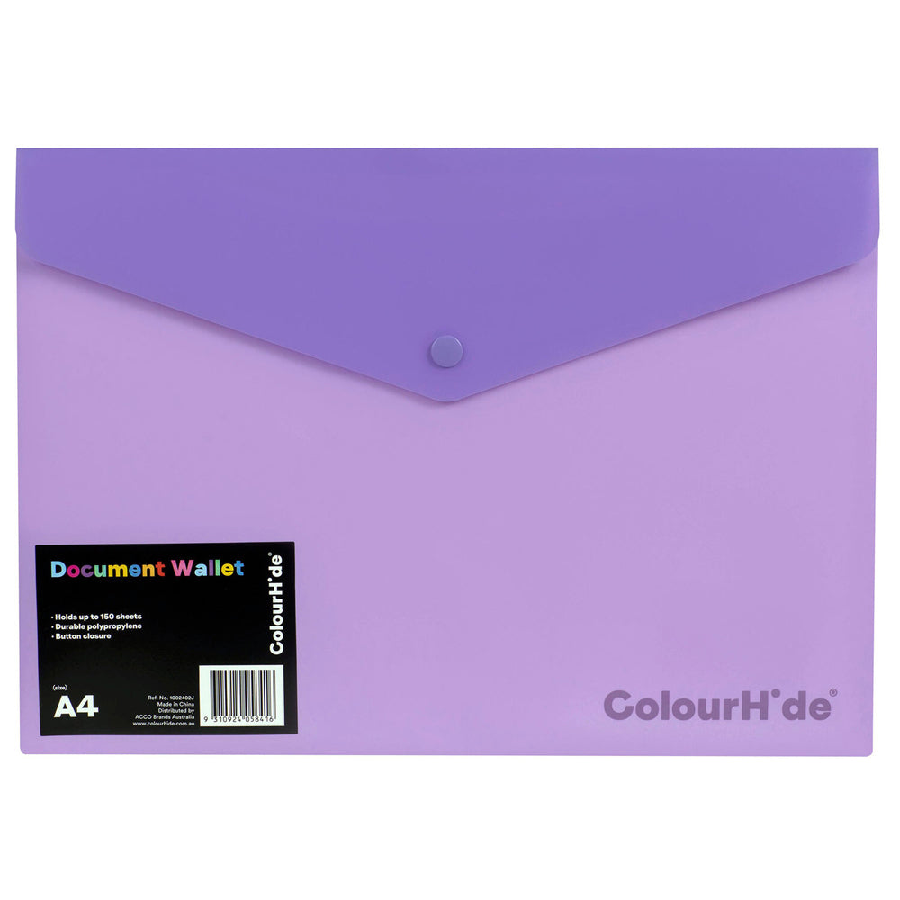1002419j-10pc-colourhide-a4-document-wallet-envelope-rectangle-purple