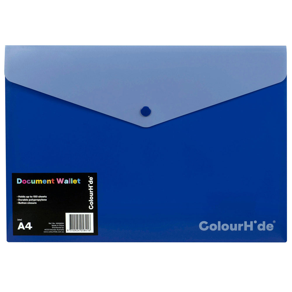 1002431j-10pc-colourhide-a4-document-wallet-envelope-rectangle-classic-blue