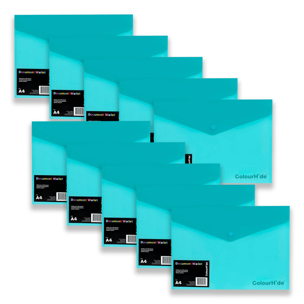 1002432j-10pc-colourhide-a4-document-wallet-envelope-rectangle-aqua
