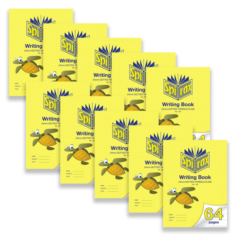 56163-10pc-spirax-163-project-book-24mm-dotted-thirds-64-pages-yellow