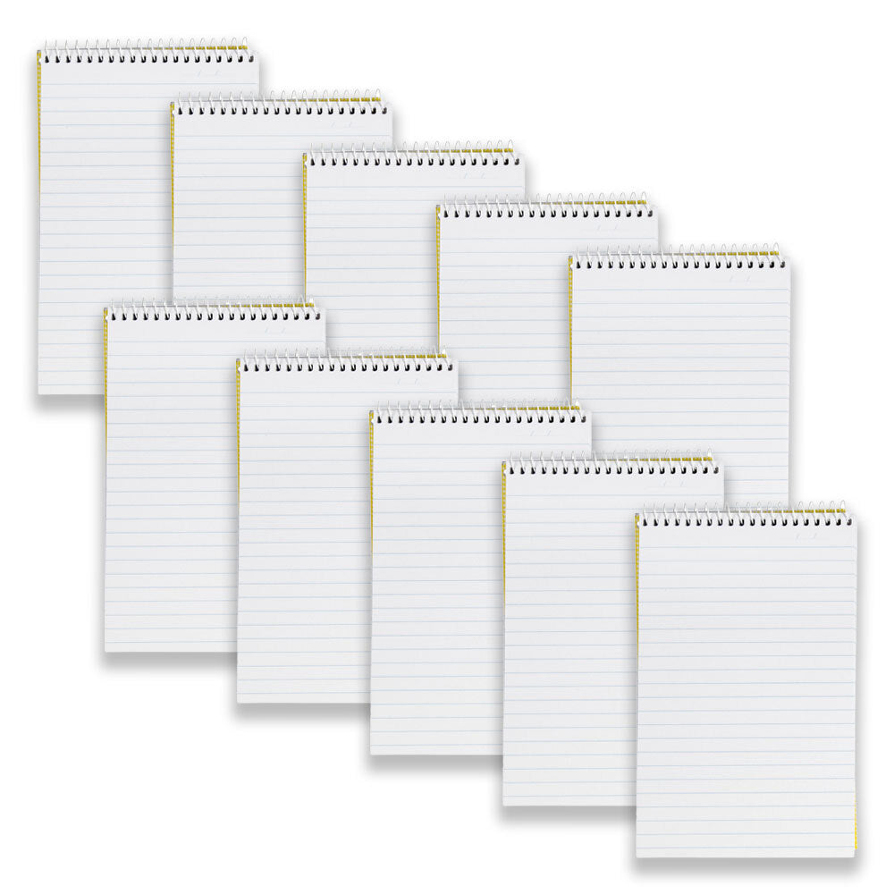56049-10pc-spirax-563a-reporters-notebook-200-pages-8mm-ruled-pad-yellow