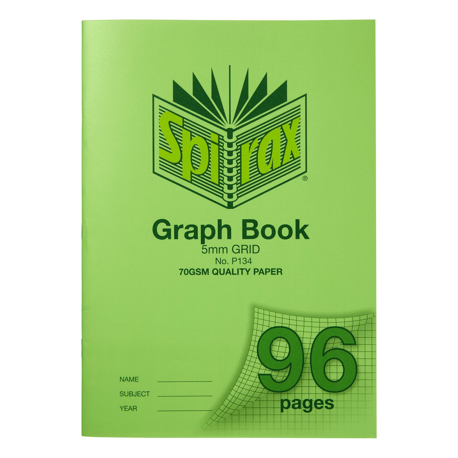 56134p-10pc-spirax-p134-graph-book-a4-stationery-5mm-grid-96-pages-green