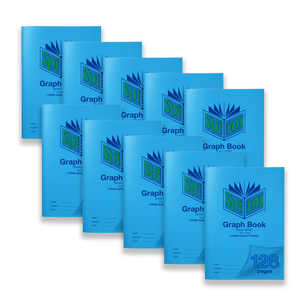 56135p-10pc-spirax-p135-graph-book-a4-school-stationery-5mm-grid-128-pages-blue