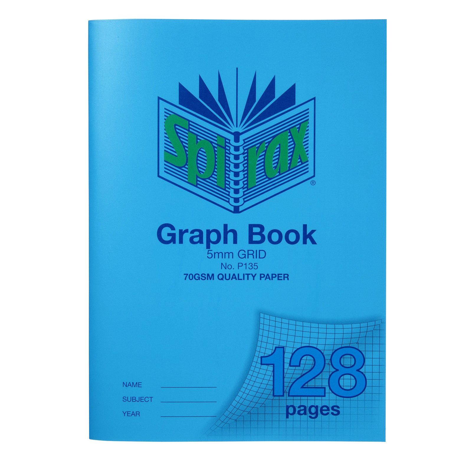 56135p-10pc-spirax-p135-graph-book-a4-school-stationery-5mm-grid-128-pages-blue