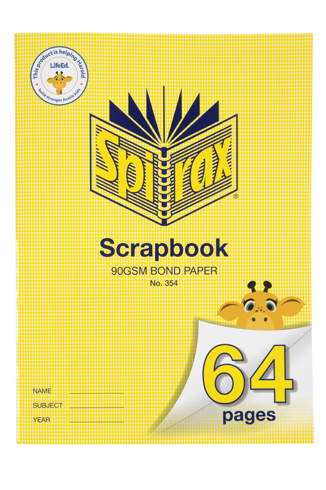 56354-10pc-spirax-354-super-size-blank-scrapbook-90gsm-64-pages-yellow