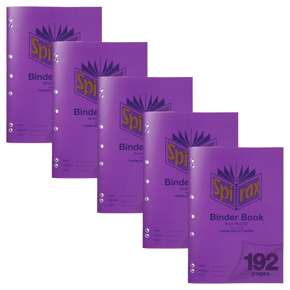 56128-5pc-spirax-128-binder-book-a4-8mm-ruled-192-pages