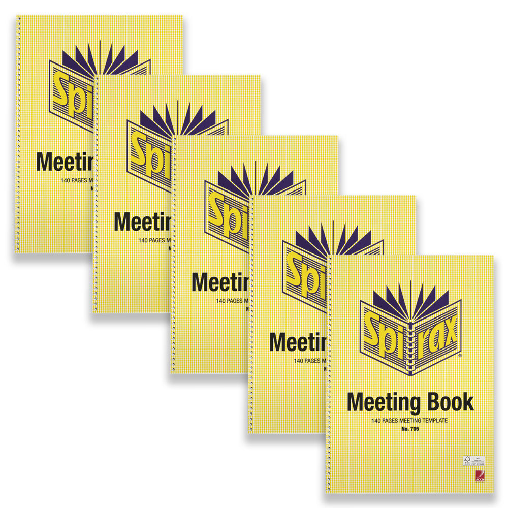 565705-5pc-spirax-meeting-book-a4-template-notebook-140-pages