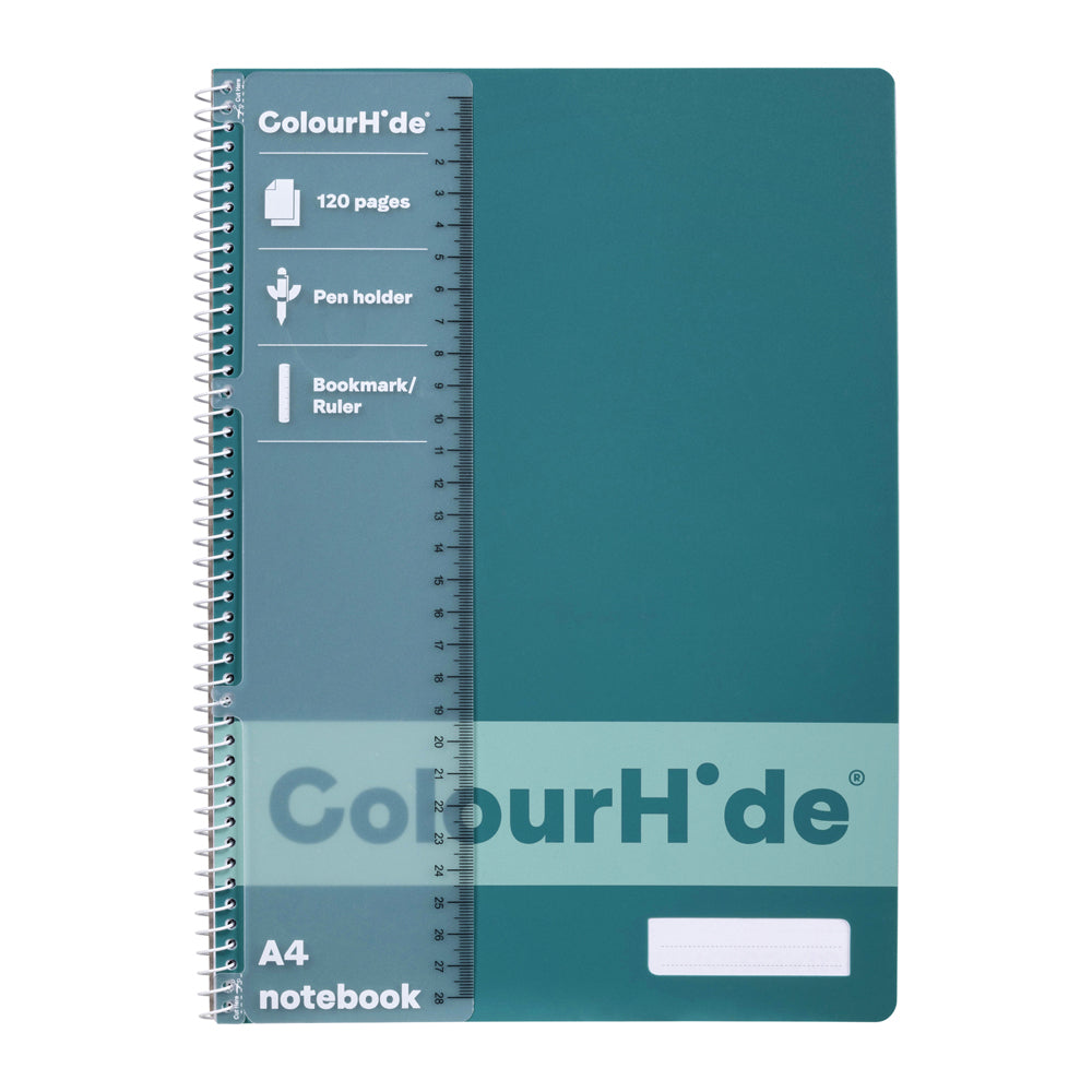 1719407m-colourhide-writing-notebook-w-ruler-a4-120-pages-teal-green