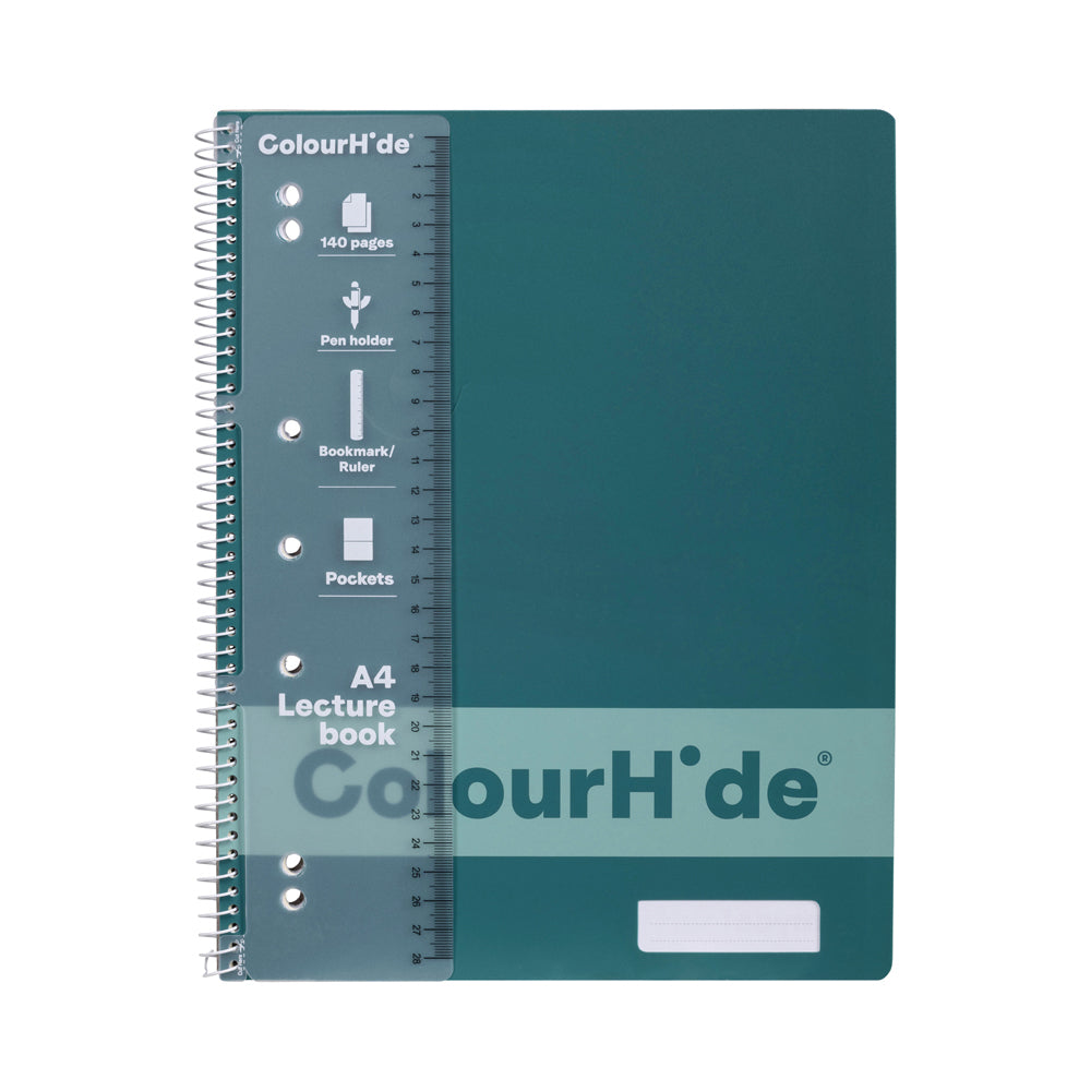 1719507m-colourhide-lecture-book-w-ruler-a4-140-pages-teal-green