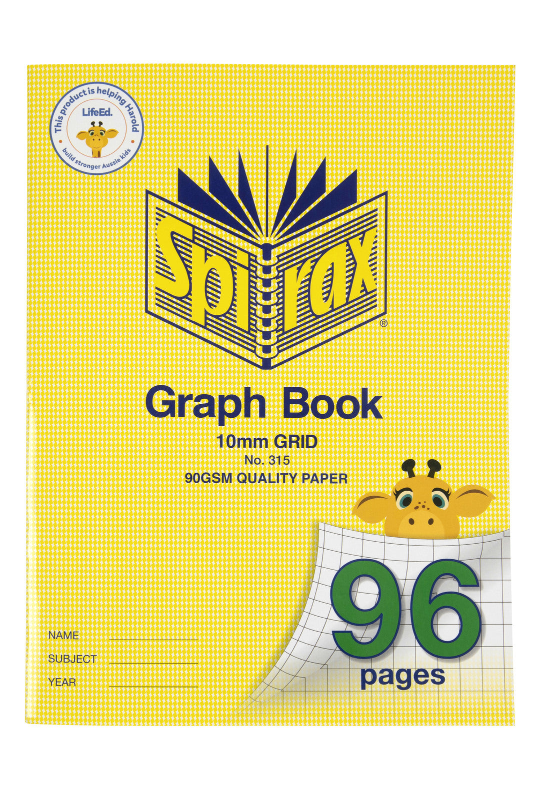 56315-10pc-spirax-315-super-size-graph-book-10mm-grid-96-pages-yellow