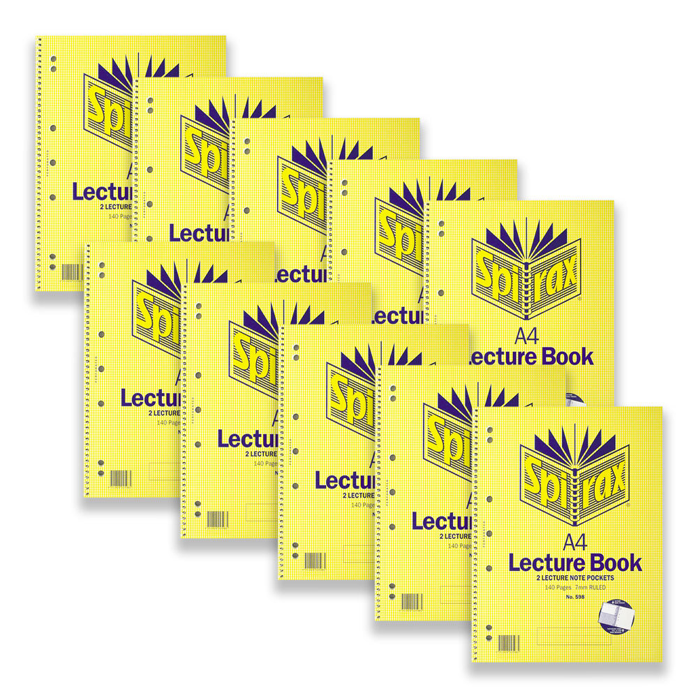 56598-10pc-spirax-598-a4-lecture-book-spiral-notebook-140-pages